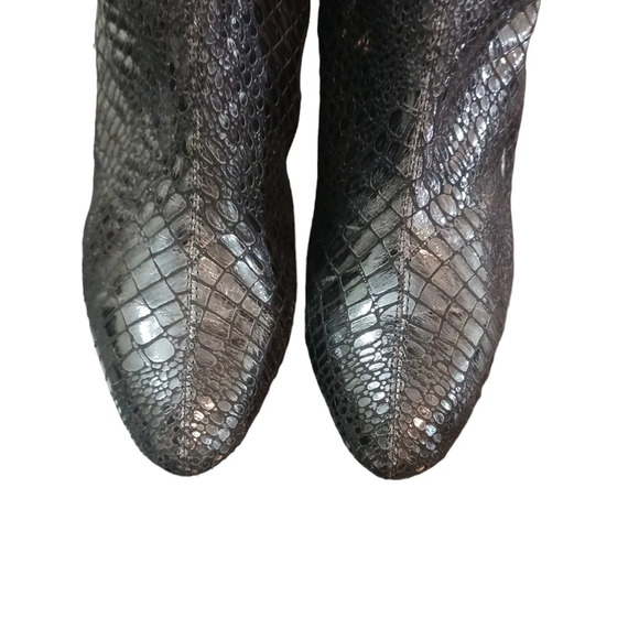 DIBA Tall Snakeskin Embossed Knee High Boots Rhett size 8.5 - Picture 4 of 12